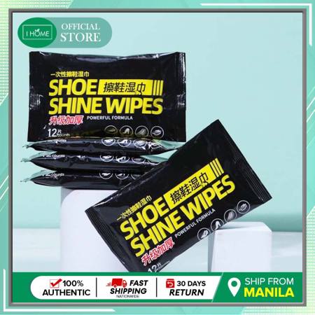 I Home Shoe Shine Wipes, 12 Count Pack