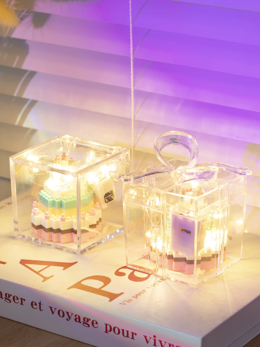 Small cake tiny particles assembled educational toys building blocks children's birthday gifts for boys and girls ornamental puzzles 【SYY】