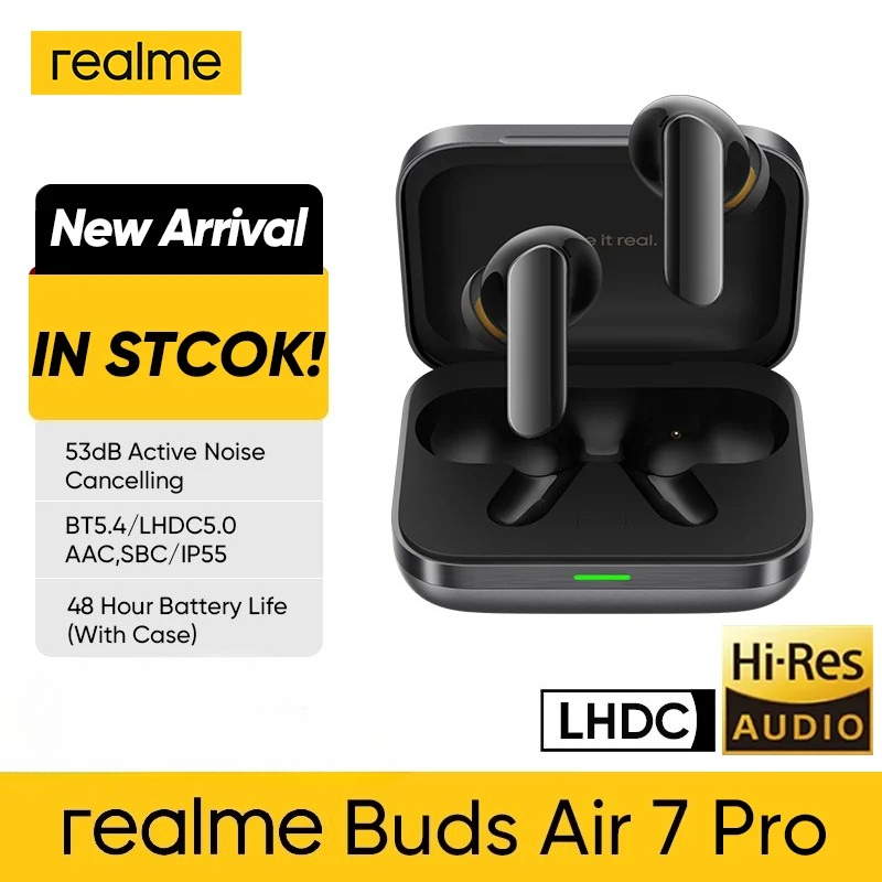 Realme Buds Air 7 pro 53dB Offshore Noise Suppression AI Simultaneous Interpretation LHDC 5.0 Bluetooth 5.4 IP55