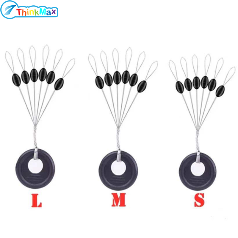 Fishing Float Stopper Black Long Cylindrical Round Head Space Bean Fishing Gear Accessories ราคา 8 บาท*ส่งฟรี