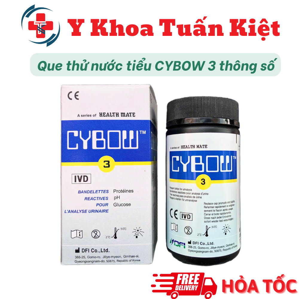 ✅ Que thử nước tiểu CYBOW 3 thông số