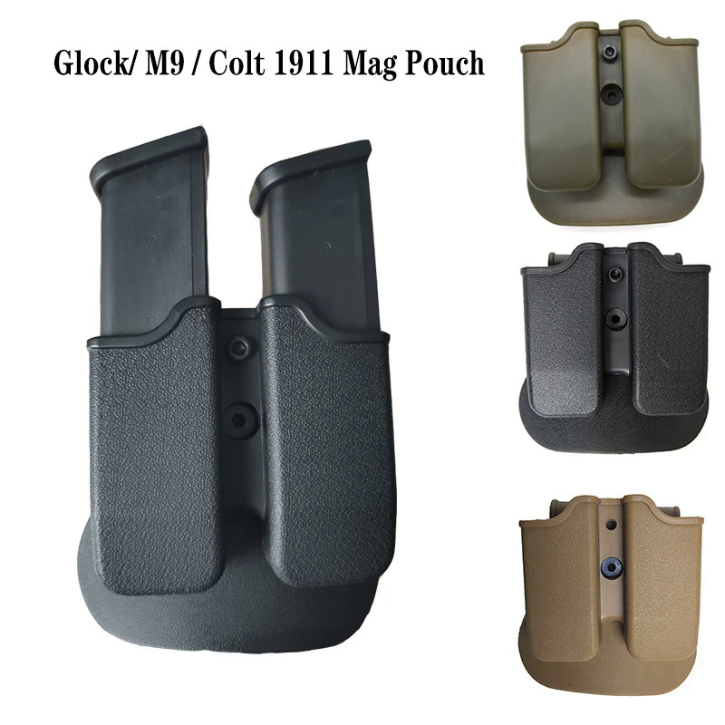 Chiến Thuật Đôi Tạp Chí Túi Cho Glock 17 19 M9 Colt 1911 9Mm  Súng Súng Mag Pouch Trường Hợp Quốc Ph