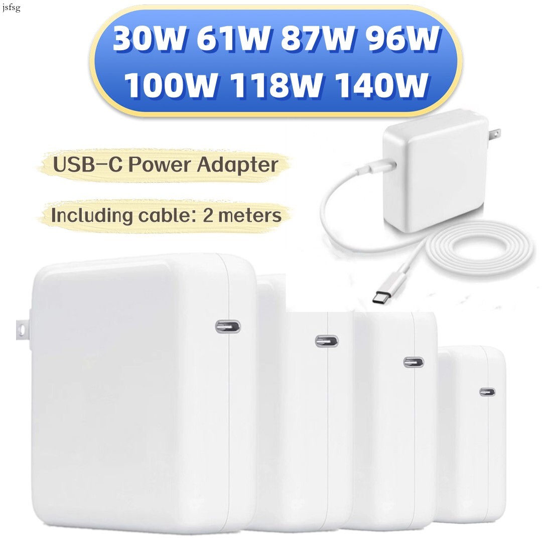 Dây nguồn 30W 61W 87W 96W 100W 118W 140W máy tính xách tay Apple cuốn sách 16 15 13 inch Bộ chuyển đổi điện cho cuốn Sách Pro Type-C sạc jsfsg-cb