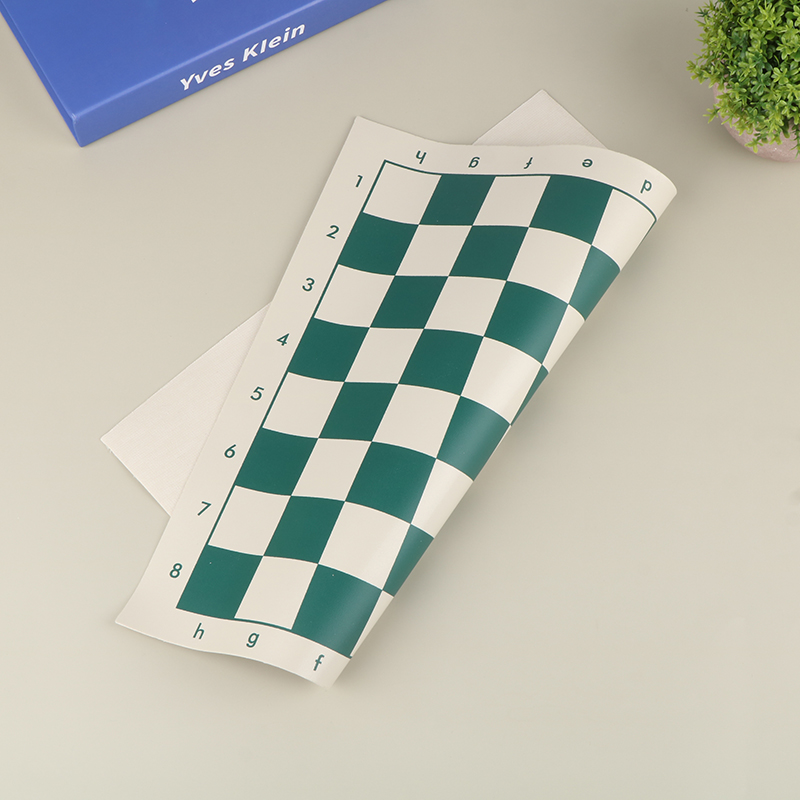 DUDHW5 1 chiếc bàn cờ bằng da PVC Bàn cờ vua mềm có thể cuộn cầm tay bền 34.5cm