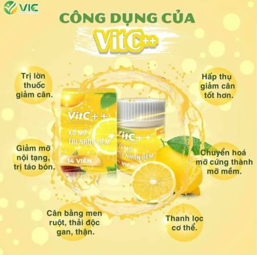 HỘP Viên hữu cơ xổ mỡ ban đêm Vitc ++ chính hãng Hộp 14 viên