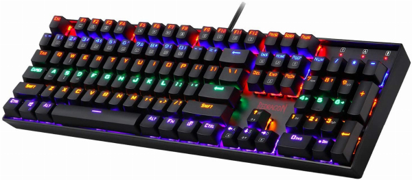 Redragon K551 Mechanical Gaming Keyboard RGB LED Rainbow Backlit Wired Keyboard with Red Switches for Windows Gaming PC (104 Keys, Black) Singapore