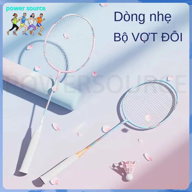 Vợt cầu lông chính hãn bộ 2 cây vợt cầu lông kèm túi chất liệu nylon siêu bền