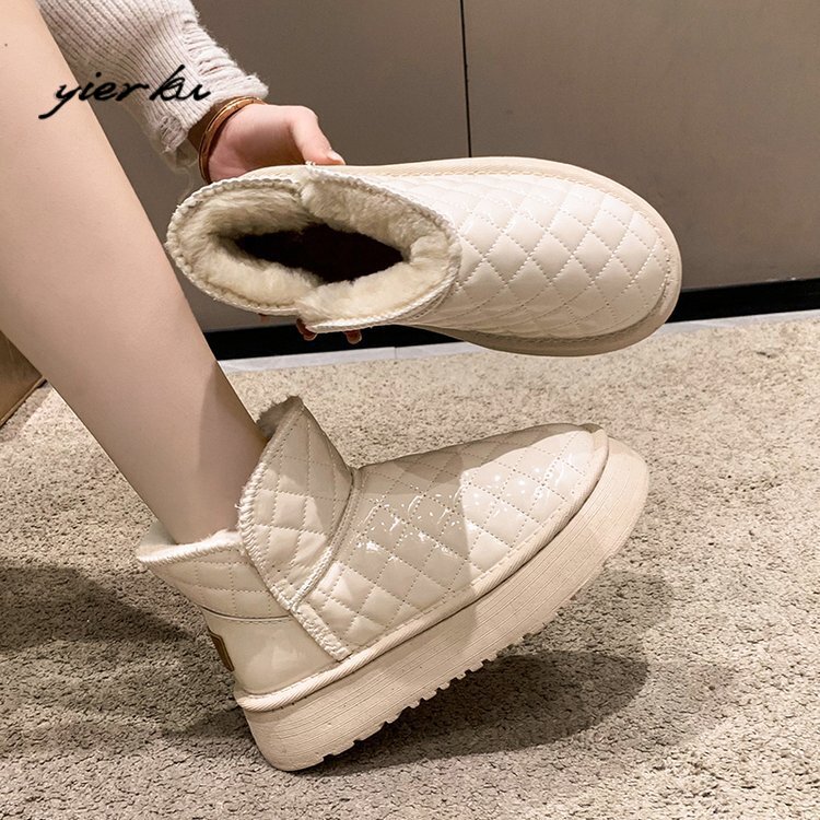 Fashionable Snow 2023 Winter New Velvet Thickened Boots Waterproof Cotton Women's Shoes