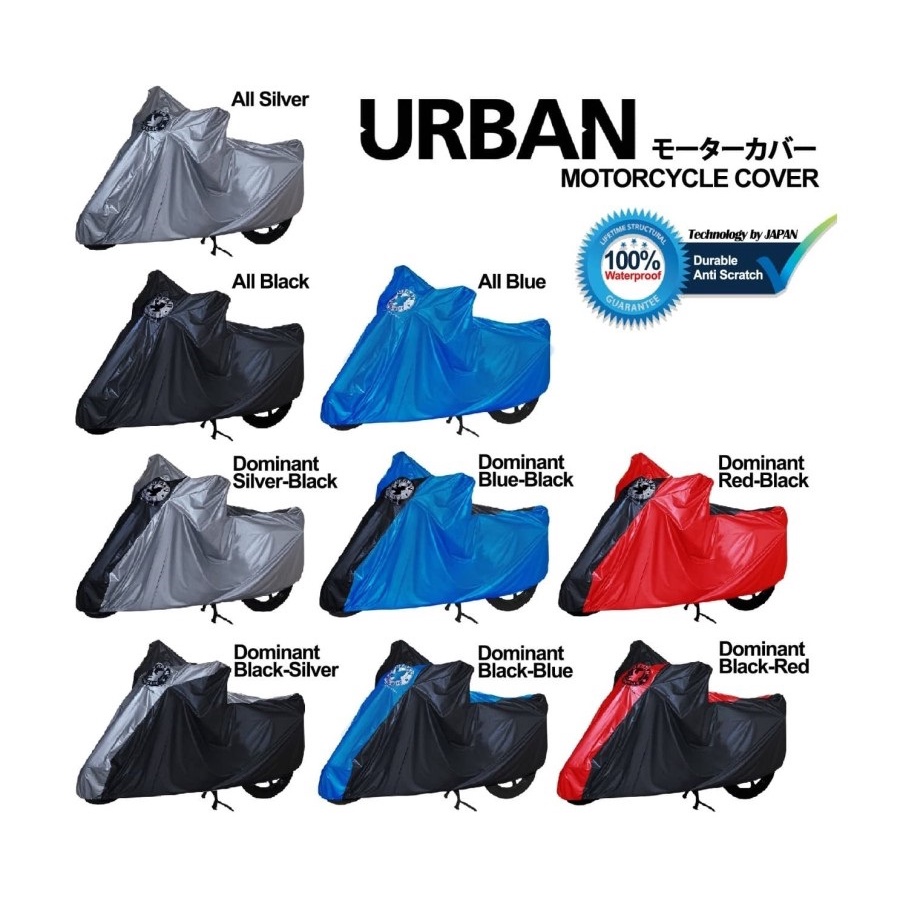 Cover Motor Urban Anti Air Mantel Urban Original Ukuran Standart Dan Jumbo Harga 73,000 rupiah*Gratis Ongkir