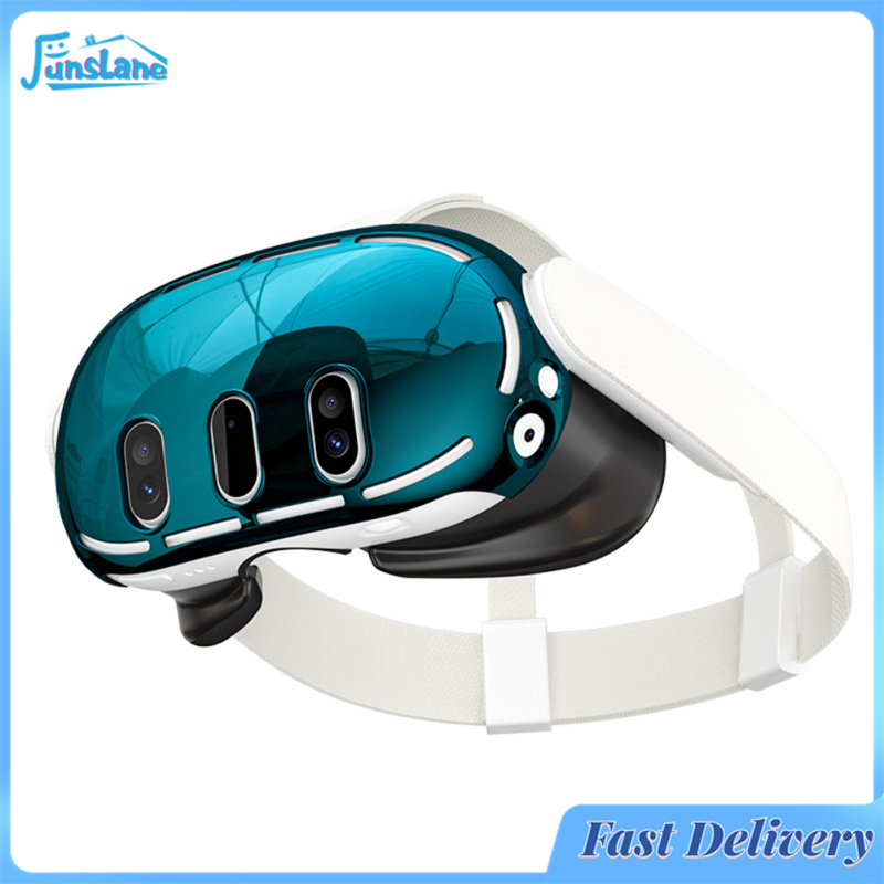 FunsLane VR Headset Protective Case PC Protective Shell Goggles Protection Colorful VR Gaming Accessories Preventing Dust Collisions Scratches Skin Compatible For Meta Quest 3 VR Headset ราคา 93 บาท*ส่งฟรี