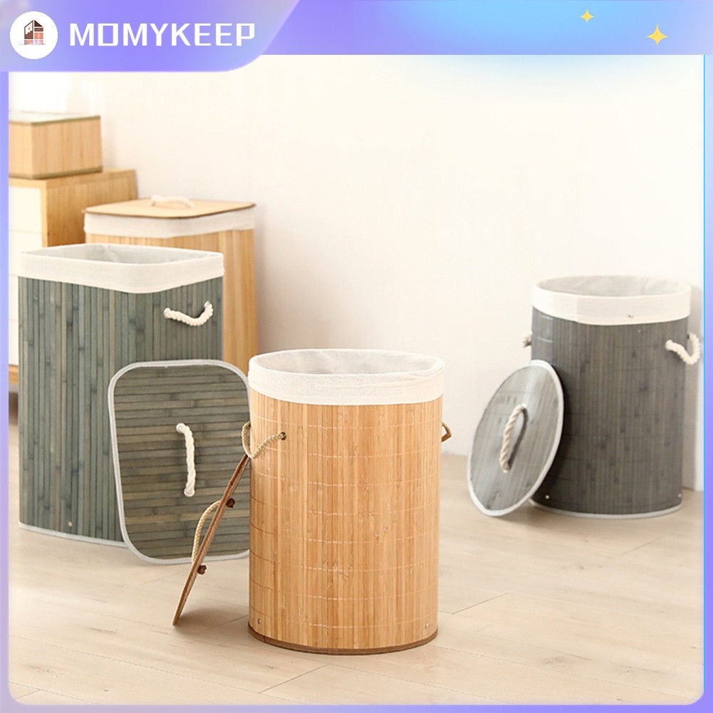 Hearts Ace [Available] Foldable laundry basket, bamboo grocery, large capacity dirty clothes bucket, suitable for households [] ราคา 499 บาท*ส่งฟรี