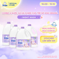 Combo 4 Nước xả vải D-nee 2800 ML. - Night Wash