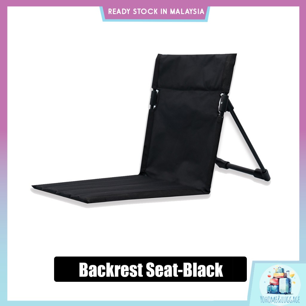 Outdoor Backrest Cushion Beach Lounge Chair Camping Lazy Chairs Fold Hiking Stool Picnic Kerusi Lipat Pantai