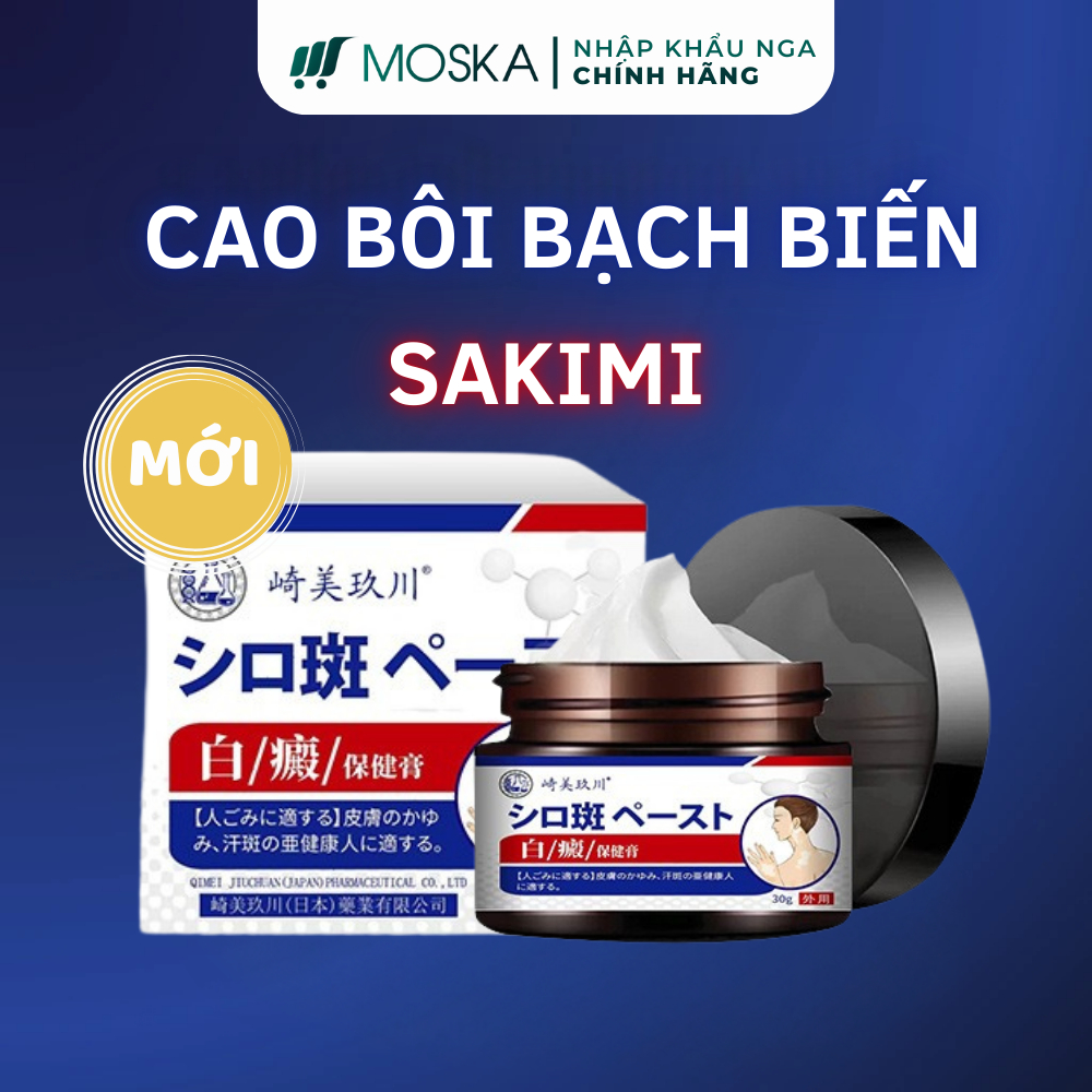 Cao Bôi Thảo Mộc Bạch Biến Sakimi 30gr - Xoá Mờ Lang Ben Bạch Biến Hắc Lào Kiểm Soát Tiết Mồ Hôi Đi