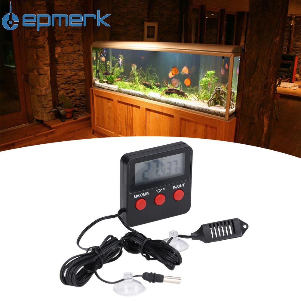 Lepmerk Nhiệt kế ẩm kế xách tay đèn mini nhiệt độ độ ẩm đo kỹ thuật số cho bò sát cho thú cưng