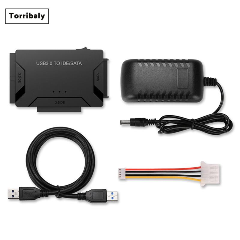 [Torribaly]1 Piece 2.5 3.5 Hard Disk Universal Adapter USB3.0 USB 3.0 Data Transfer to SATA IDE Combo External Converter (EU Plug) ราคา 616 บาท*ส่งฟรี