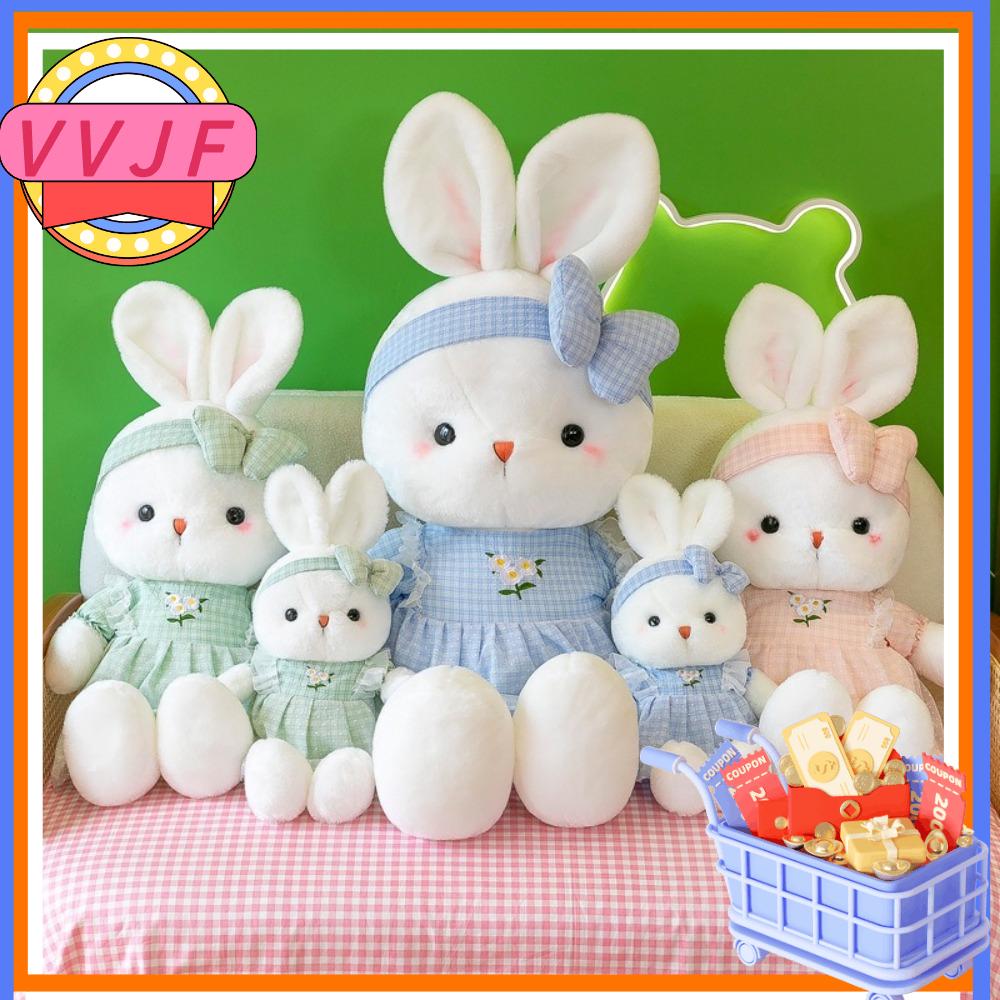 VVGF Búp Bê hấp dẫn Búp bê thỏ vải lông 30cm Thỏ Đồ chơi thỏ váy Tai Dài Gối ngủ Trẻ em