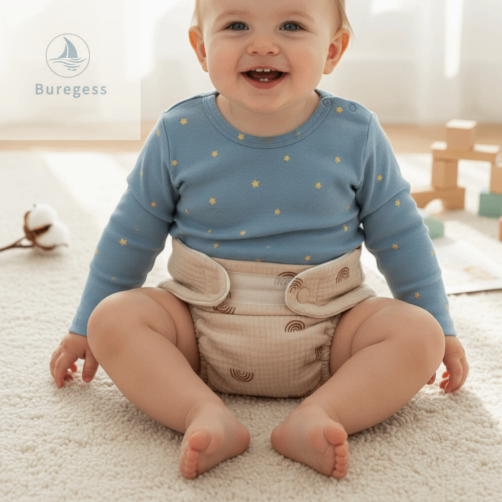 BUREGESS Chống thấm nước Quần tập cho bé Bông nguyên chất Thân thiện với môi trường Tã vải cho bé Mới Có thể giặt Quần short cho trẻ sơ sinh Trẻ sơ sinh