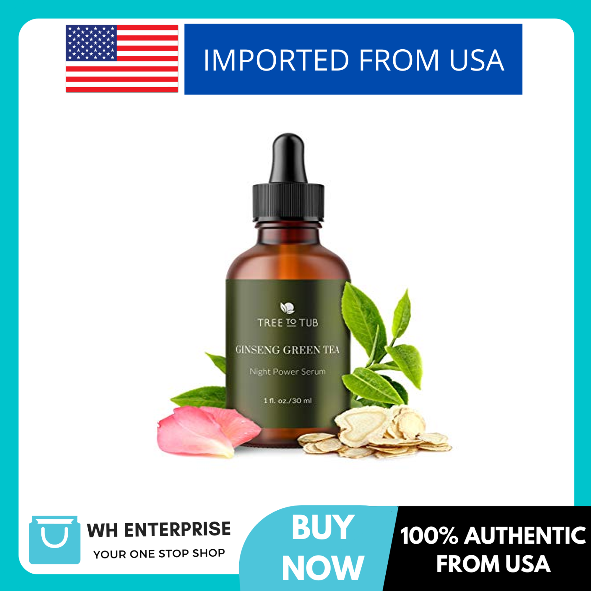 tree to tub ginseng green tea retinol repair night cream