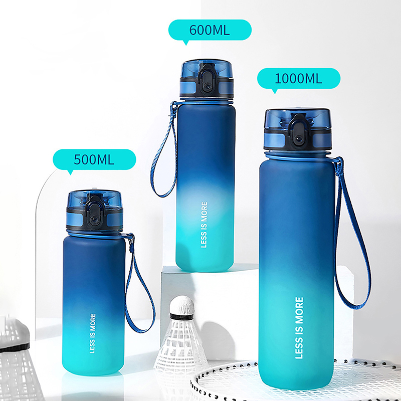 [Gbdq] Neues 500/600/1000ml Sport wasser tragbares auslaufs ic heres Shaker-Flaschen-Plastik getränk ☆