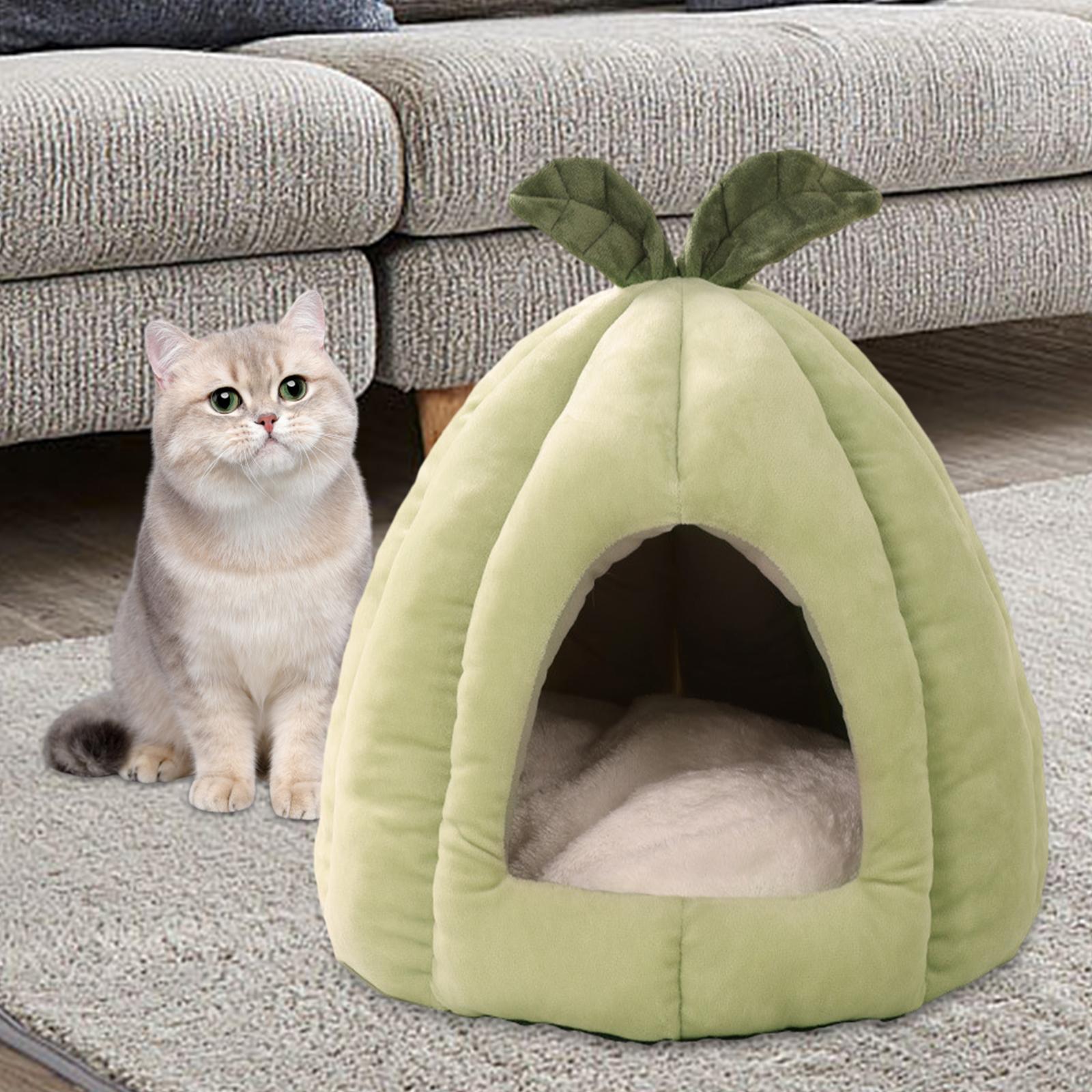 Meowhouse Pumpkin Cat Cave Bed Pet Tent Cat House, Soft Semi Closed Pumpkin Shape Pet Bed for Small, Medium Dogs and Cats Giá 280,500 Đồng*Miễn phí vận chuyển