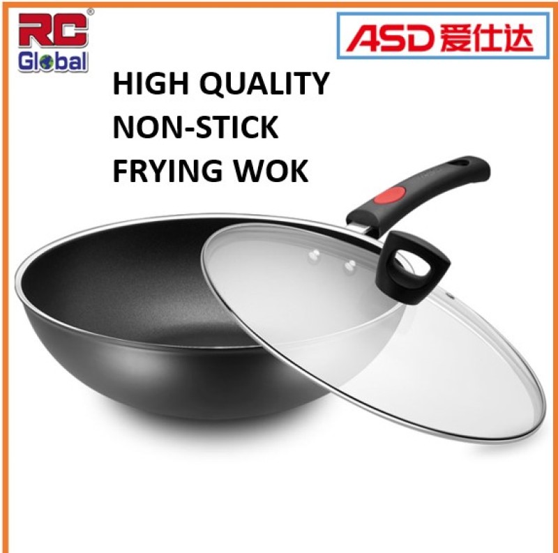 RC-Global ASD Premium quality  30 cm Frying Wok / Non-stick Wok / Non-smoke Wok / Kitchen Wok （ASD 炒锅不黏锅无油烟锅） Singapore