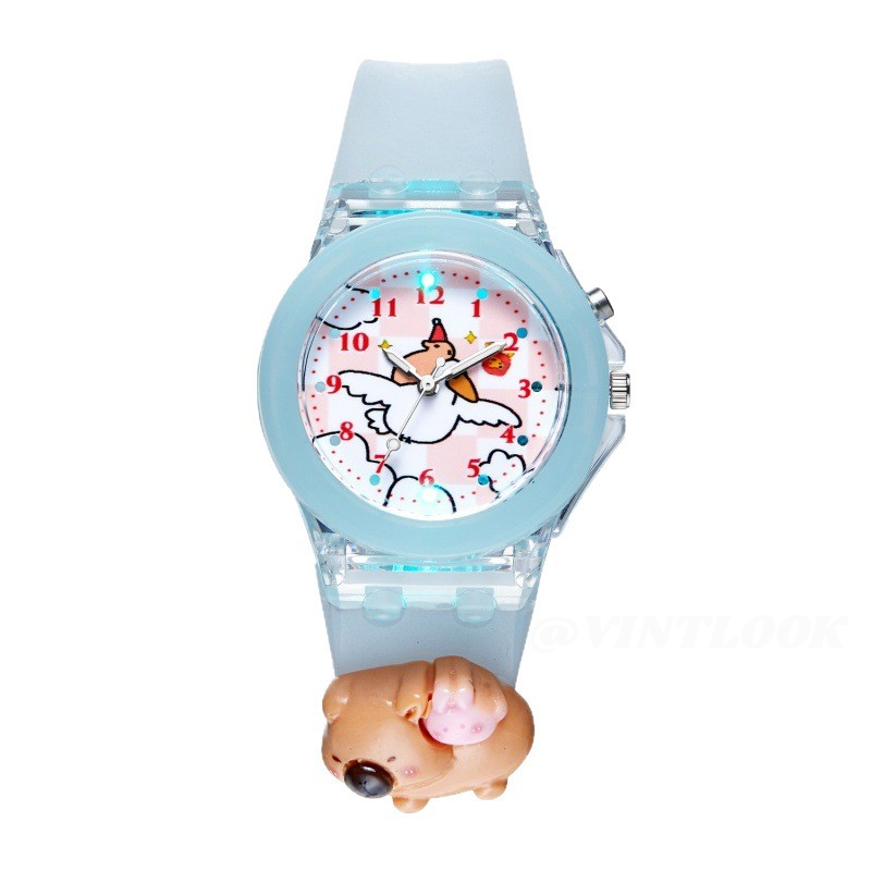 VINTLOOK นาฬิกาเด็กน่ารัก มีไฟ夜光และสีส่องสว่างสำหรับเด็กชายและหญิง ราคา 49 บาท*ส่งฟรี