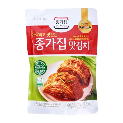 Daesang Jongga Halal Mat Kimchi (Cut cabbage Kimchi) Pouch - Korean