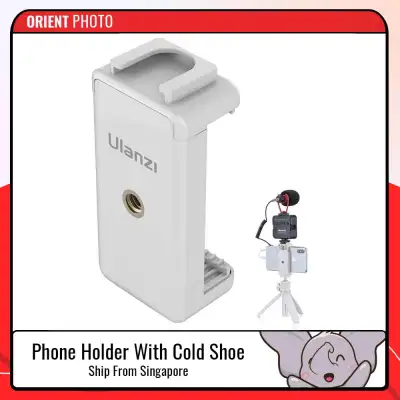 ULANZI ST-07 Vlog Phone Clamp Holder with Cold Shoe Mount