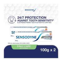 Sensodyne Sensitive Toothpaste Daily Care Helps Remove Stains Strengthen Teeth Fights Cavities Gentle Whitening 100g [Twin pack]