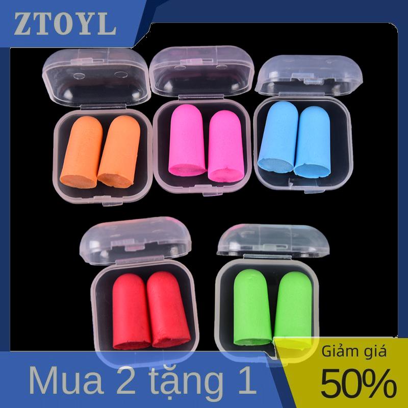 ZTOYL 1 bộ 2 cái nút bịt tai mềm xốp Bộ nhớ bảo vệ thính giác Nút Bịt Tai ngủ
