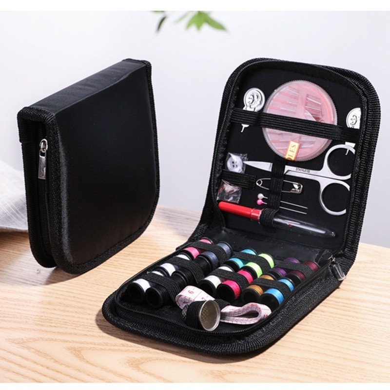 Bộ kim chỉ may vá gấp gọn du lịch gia đình mini đa năng kéo thước kim băng cúc kim chỉ -LUMBL