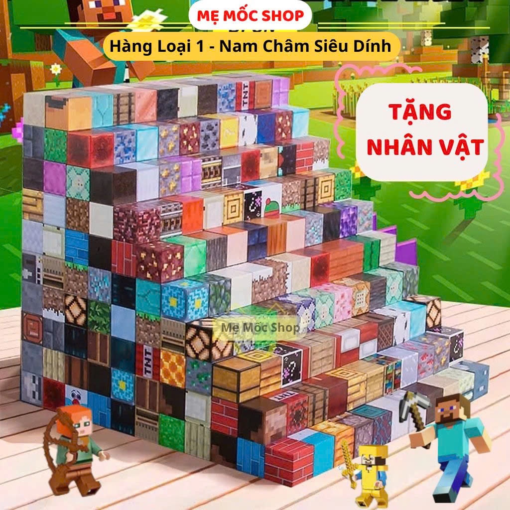 50 Khối Nam Châm Minecraft DIY, Đồ Chơi Lắp Ghép Mô Hình Sáng Tạo Khối Xây Dựng Từ Tính Giáo Dục Cho Bé