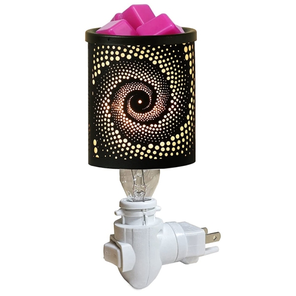 Iron Aromatherapy Melting Wax Lamp Small Wall Mounted Wax Block Aroma Diffuser Swirl Lamp US Plug