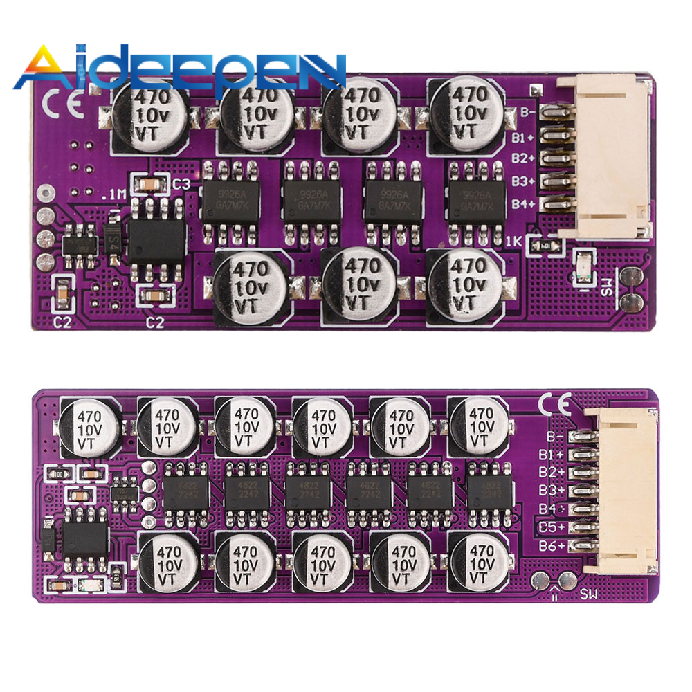 Aideepen 3S 4S 5S 6S lithium pin điện dung hoạt động Equalizer tấm truyền năng lượng độ chính xác cao nhiệt độ thấp 1.2A