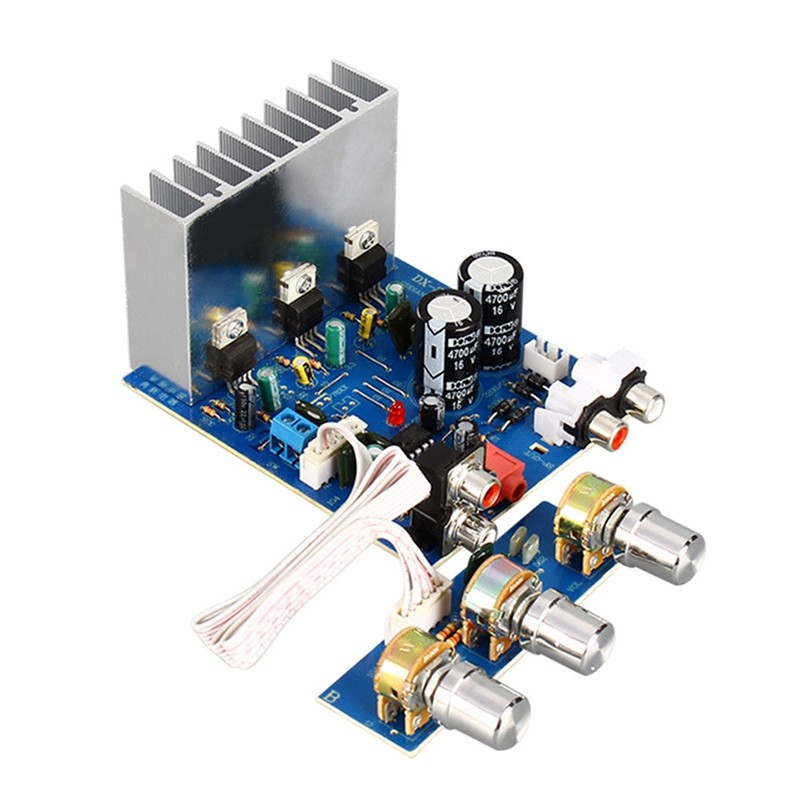 (CONU) TDA2030 15W+15W+30W 2.1 Channel Amplifier Audio Board Subwoofer Amplifier Bass Output for Speaker DIY Dual AC12-15V