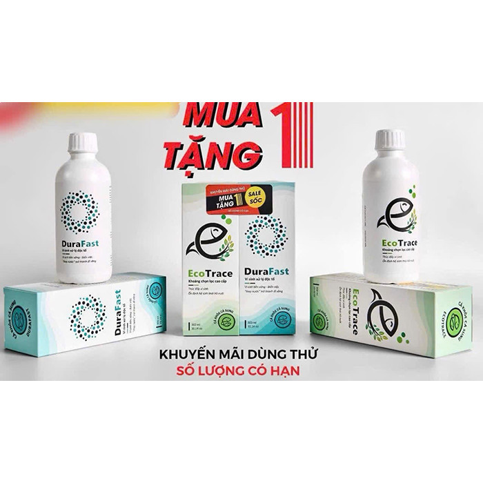 EcoTrace (Khoáng Cao Cấp) DuraFast (Vi Sinh Trong Nước) Cho Bể Cá Cảnh (Chai 300ml) Cá Khỏe Cá Sung 