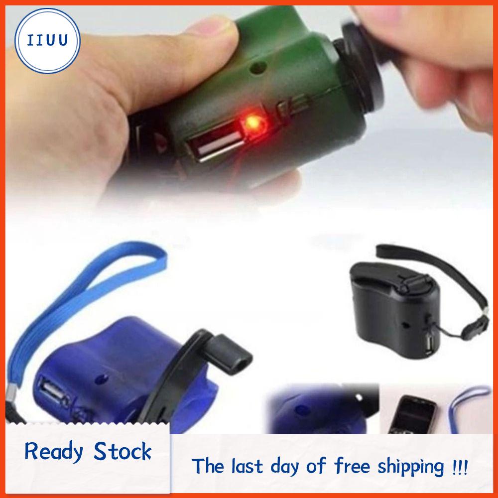 Camping Hand Crank Charger Manual Power Supply Flashlight Tools