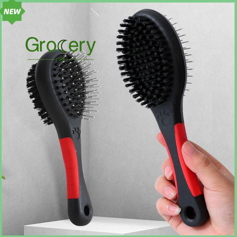 GROCERY LIFE Nhựa Làm sạch lông thú cưng Lông mát xa làm đẹp Bàn chải làm sạch khi tắm Lược gỡ rối Lược chải lông Lược chải lông cho thú cưng