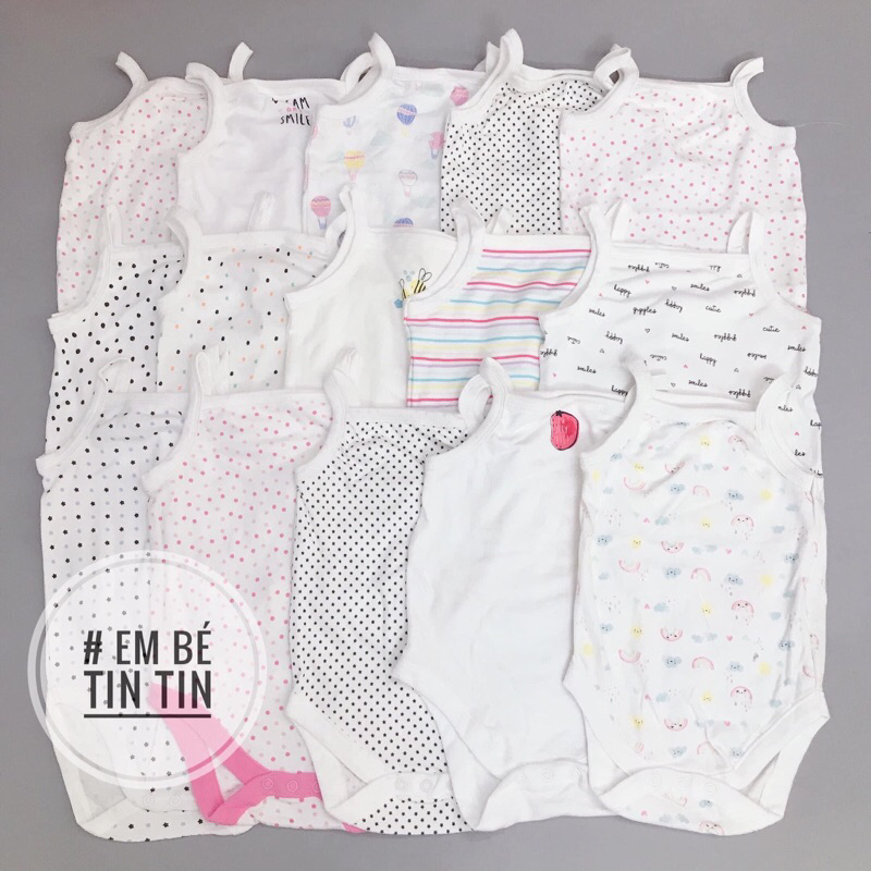 Bodysuit - Body chip hai dây cotton cho bé gái