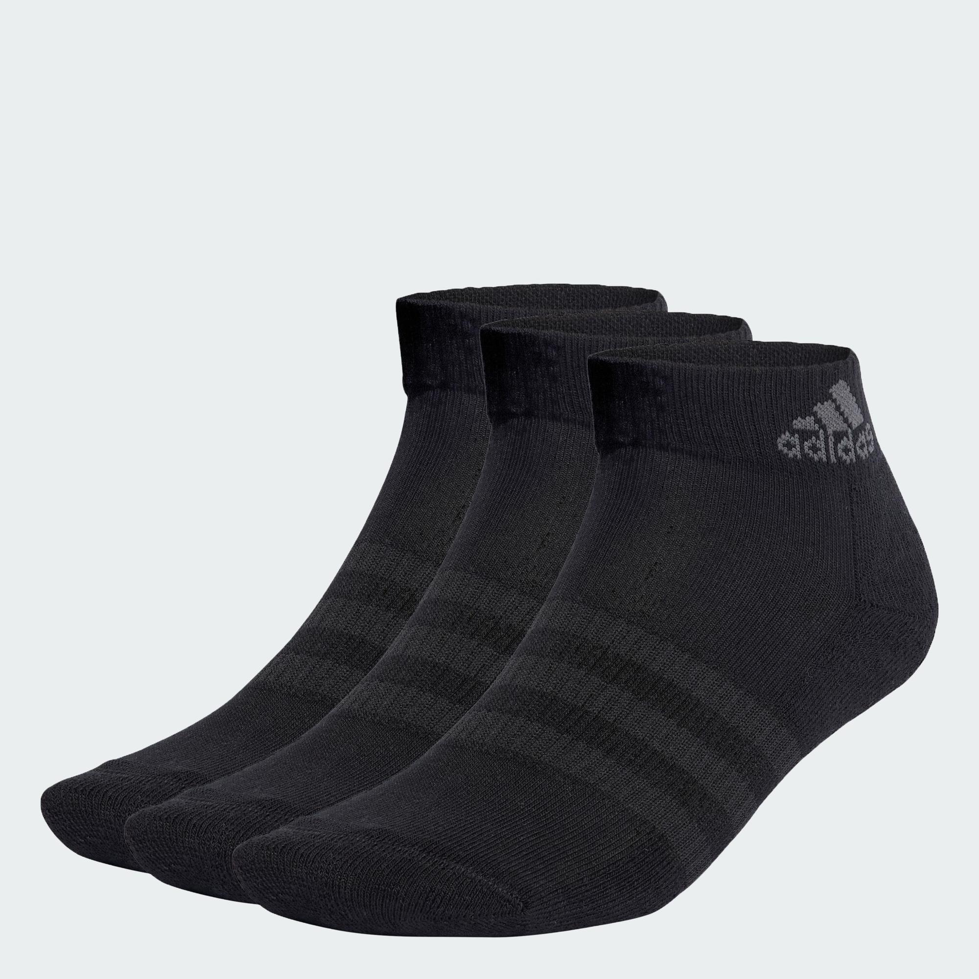 [CHỈ 16-17.12|MUA 2 GIẢM 25%]  adidas Phong cách sống Bộ 3 Đôi Tất Cổ Chân Có Đệm Sportswear Unisex Đen IA3947