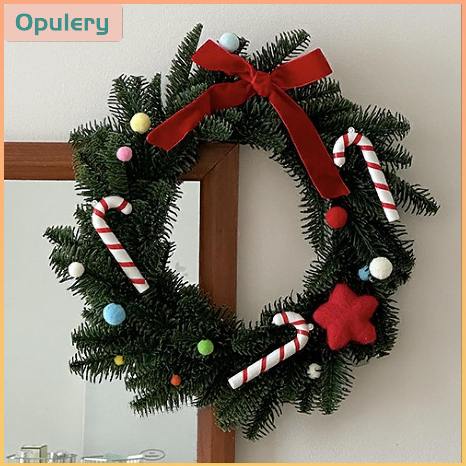 Baosity Artificial Christmas Wreath Xmas Garland Home Decor Festival Photo Props Wall Wall Pendant Front Door Wreath Hanging Ornament ราคา 2,635 บาท*ส่งฟรี