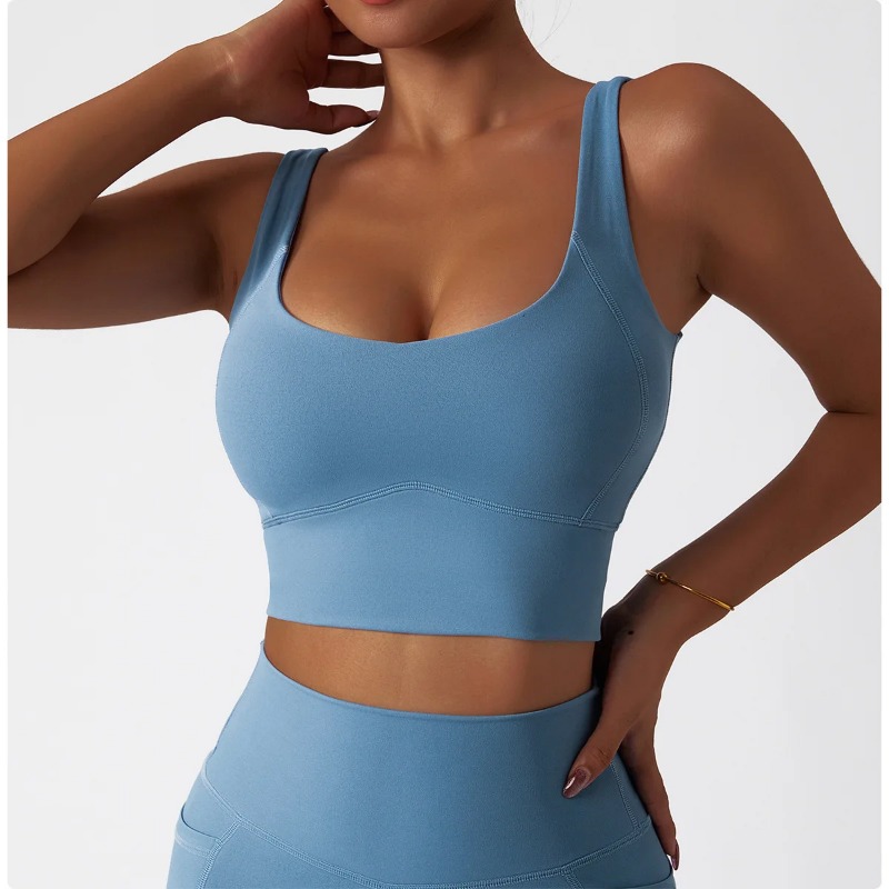 【Hàng có sẵn】áo lót nữ áo ngực thể thao bó sát gợi cảm Áo ngực Nylon mới tập thể dục Yoga tập gym mi