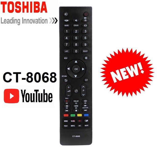 Điều Khiển Từ Xa toshiba smart ct-8068 Với Nút youtube