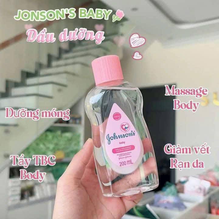 (Combo 2 Chai) Tinh Dầu mát xa Johnson's baby oil 50ml và 200ml massage johnsons ,mềm mịn da bé