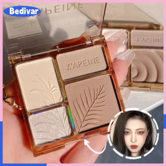 Phấn tạo khối K' APEINE, Bảng Màu Phấn Bắt Sáng phấn má bắt sáng highlight 4 Ô