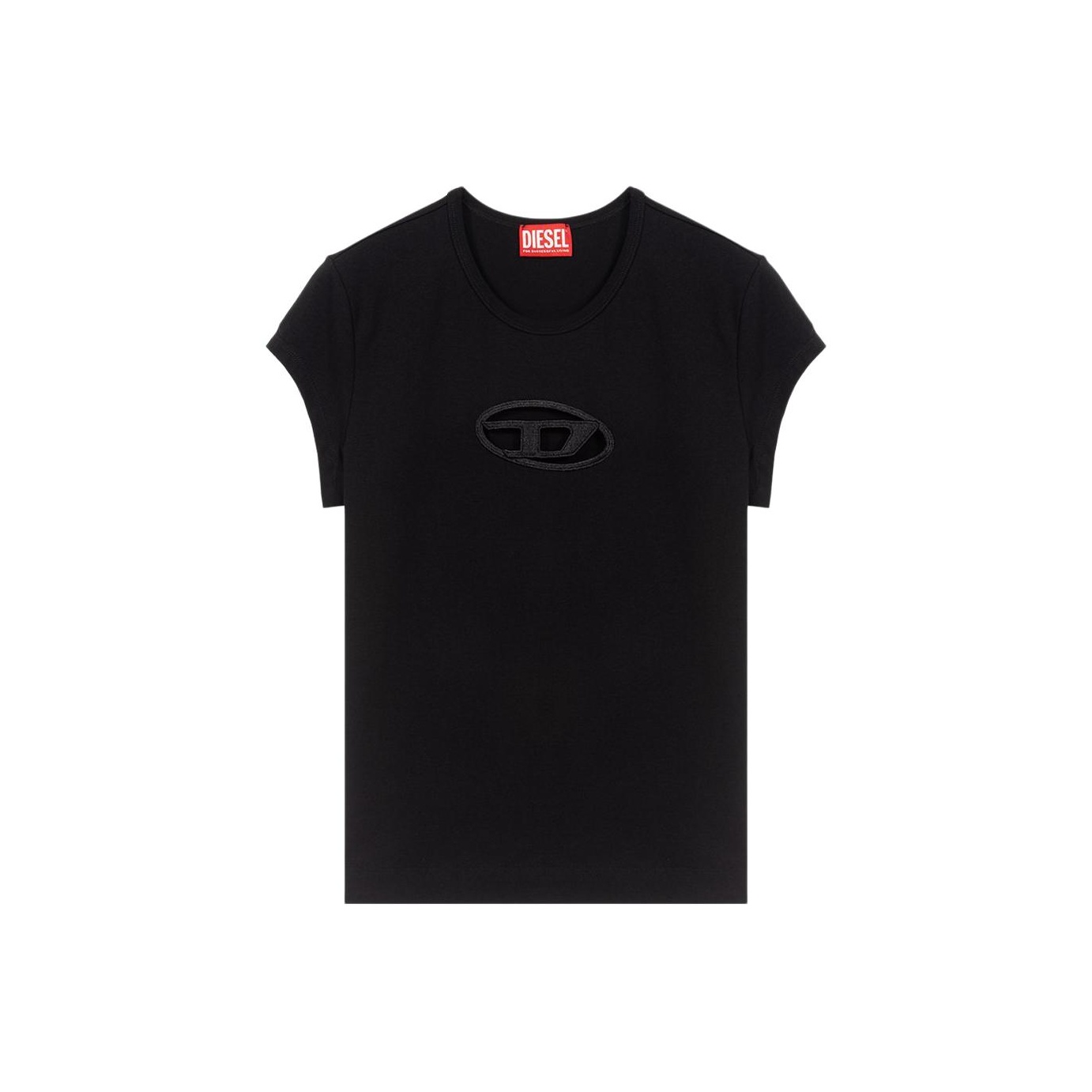 เสื้อยืดผู้หญิง เสื้อยืดโอเวอร์ไซส์ทรงสวยใส่สบาย Diesel เสื้อยืดคอกลมผู้หญิง Moderate A062680AFAA9XXA