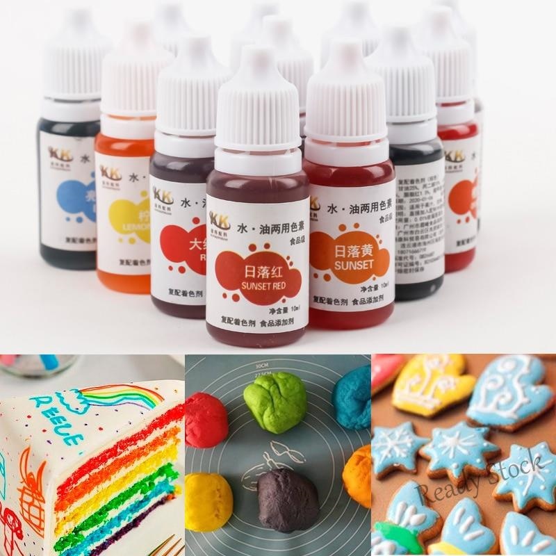 Food Coloring Set for Baking Fondant and Cooking Liquid Concentrated Icing  Food Color Dye Cake Decorating Tool - AliExpress