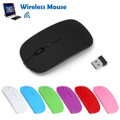 MSRC Portable High Quality Ultra thin Silent Button USB Optical Cordless Mice 2.4GHz Wireless Mouse