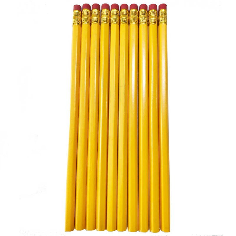 HB/2B 10/12PCS Pencil with Eraser Stuent Pencils School Supplies